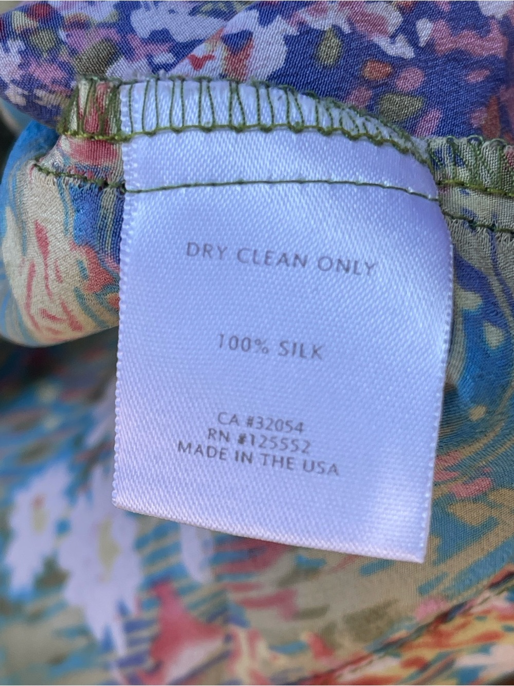 Anthropologie DOLAN Flowering Pastures 100% Silk Cottagecore Garden Blouse Sz S - Picture 8 of 8